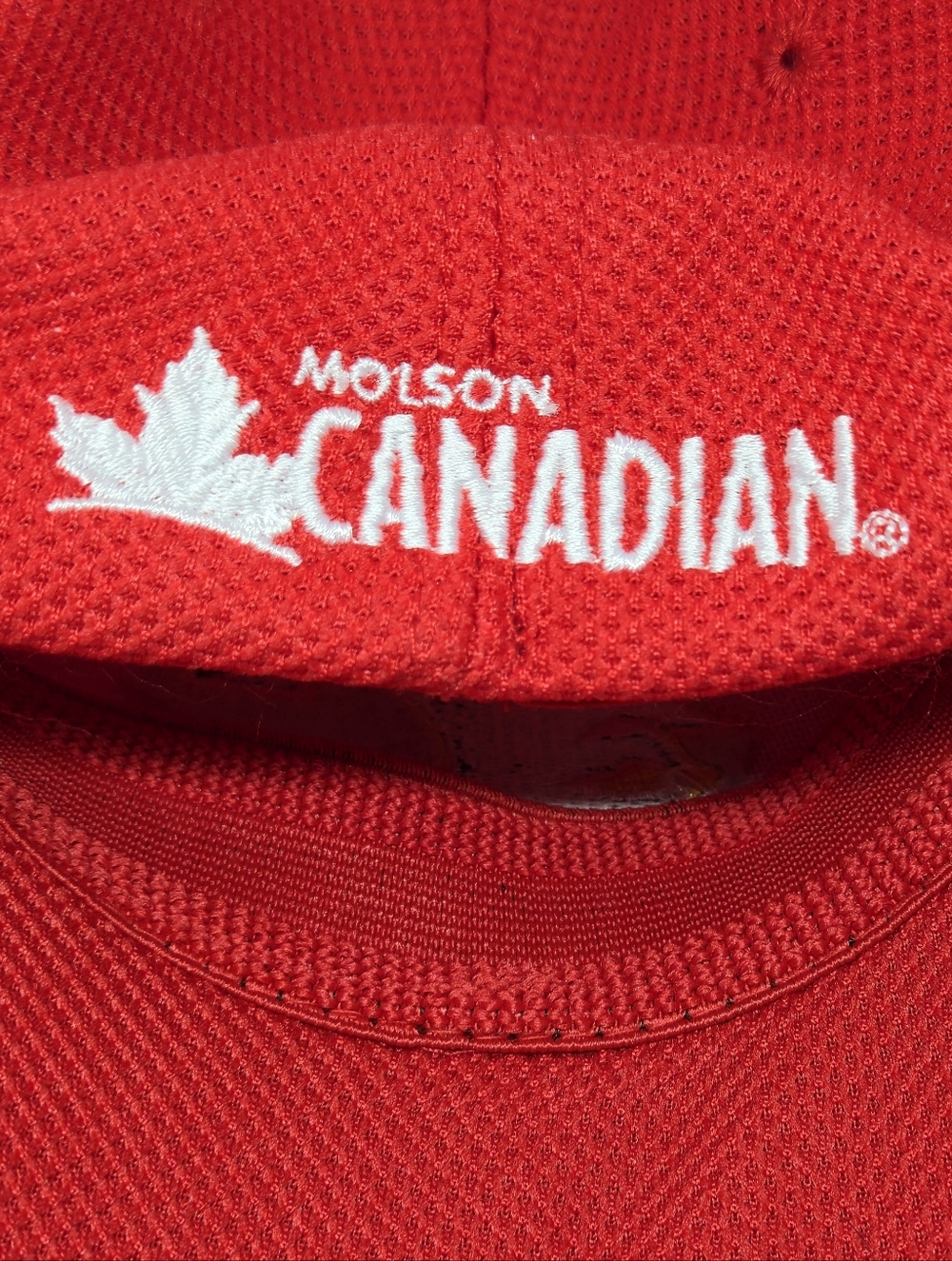 NHL Calgary Flames Molson Canadian Mesh Hat Red Sporty Retro Streetwear Cap OS - Picture 6 of 10